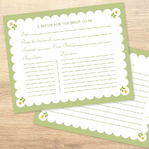 Fête des mariées Recette Carte Élégante Marguerite