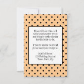 Fête des mariées Recette Carte Poche Pointe Poche (Dos)