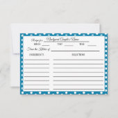 Fête des mariées Recette Carte Polka Dot Cerulean  (Devant)