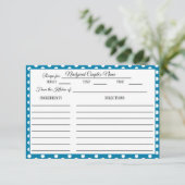 Fête des mariées Recette Carte Polka Dot Cerulean  (Debout devant)