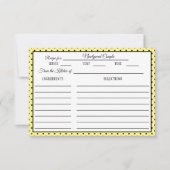 Fête des mariées Recette Carte Polka Dot Lemon Jau (Devant)