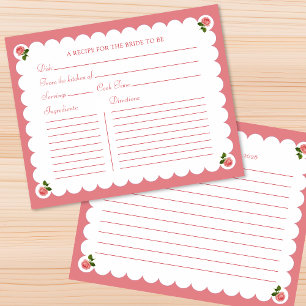 Fête des mariées Recette Carte Rose élégant Dusty