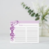 Fête des mariées Recette Carte - Violet (Debout devant)