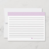 Fête des mariées Recette Carte - Violet (Dos)