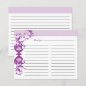 Fête des mariées Recette Carte - Violet (Devant / Derrière)