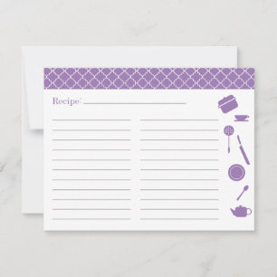 Fête des mariées Recette Carte - Violet
