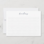 Fête des mariées Recette Cartes Bleu Gris Foliage (Dos)