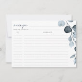 Fête des mariées Recette Cartes Bleu Gris Foliage (Devant)