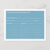 Fête des mariées Recette Cartes Bleu Tiara (Dos)