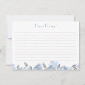 Fête des mariées Recette Cartes Dusty Blue Grey Ma (Dos)