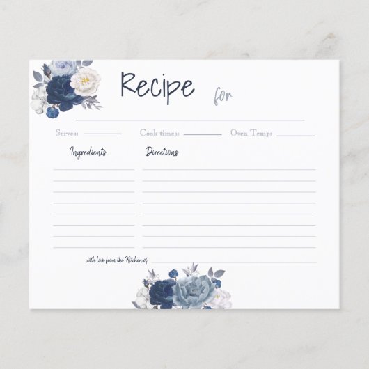 Fête des mariées Recette pour l'amour Cartes de co (Devant)