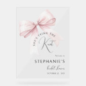 Fête des mariées rose Bow bienvenue (Recto)