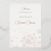 Fête des mariées Rose de thé doux Carte de remerci (Recto)