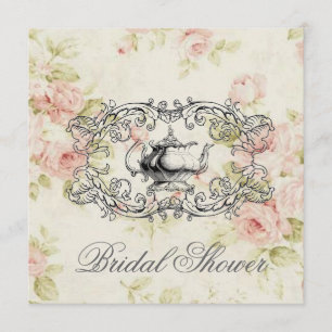 Fête des mariées rose Floral Tea Party Invitation