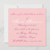 Fête des mariées rose Floral Tea Party Invitation (Dos)
