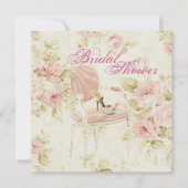 Fête des mariées rose Floral Tea Party Invitation (Devant)