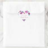 Fête des mariées rose violet LoveHeart Sticker (Sac)