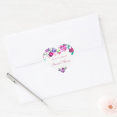 Fête des mariées rose violet LoveHeart Sticker (Enveloppe)