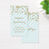 Fête des mariées Sky Blue Gold Stripes Favoriser l (Bureau)