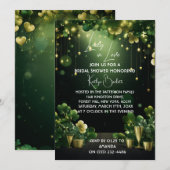 Fête des mariées St. Patricks Invitation verte (Devant / Derrière)