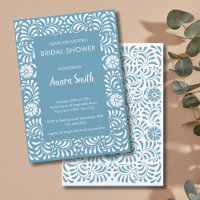 FÊTE DES MARIÉES TALAVERA FLEURS BLEUES Invitation
