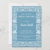 FÊTE DES MARIÉES TALAVERA FLEURS BLEUES Invitation (Devant)