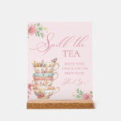 Fête des mariées Tea Party Déverser le thé Conseil (Recto)