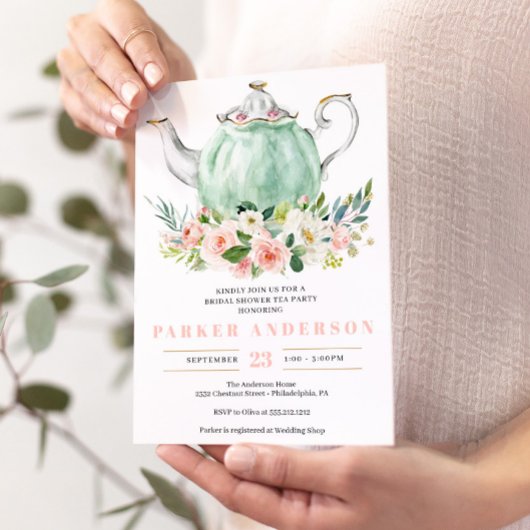 Fête des mariées Tea Party Invitation