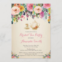 Fête des mariées Tea Party Invitation