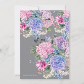 Fête des mariées Tea Party Invitation et Hydrangea (Dos)