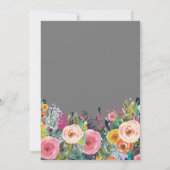 Fête des mariées Tea Party Invitation Floral (Dos)