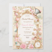 Fête des mariées Tea party invitation Haut invitat (Devant)