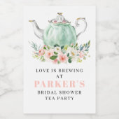 Fête des mariées Tea Party Mini Vins Étiquettes (Étiquettes simples)