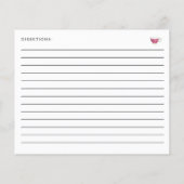 Fête des mariées Tea Party Recette Carte Rose Dust (Dos)