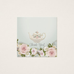 Fête des mariées Tea Party Sage Rose Roses Tags ca
