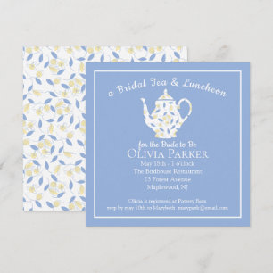 Fête des mariées Thé et déjeuner Invitation théièr