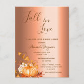 Fête des mariées tomber amoureux invitation cuivre (Devant)