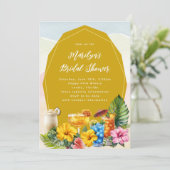 Fête des mariées tropicale Cocktails Invitation (Debout devant)