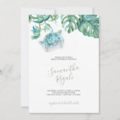 Fête des mariées tropicale Invitations personnalis (Devant)