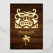 Fête des mariées tropicale rustique Invitation (Recto)