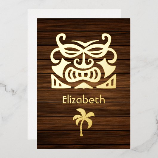 Fête des mariées tropicale rustique Invitation (Recto/Verso)