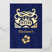 Fête des mariées tropicale rustique Invitation (Recto)