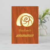 Fête des mariées tropicale rustique Invitation (Debout devant)