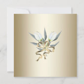 Fête des mariées Tulipes Blanches Avec Invitation (Dos)