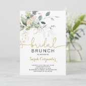 Fête des mariées verdoyante Brunch invitation (Debout devant)