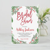 Fête des mariées Verdure Wreath Invitation (Debout devant)