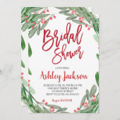 Fête des mariées Verdure Wreath Invitation (Devant / Derrière)