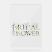 Fête des mariées verte Bienvenue Symbole acrylique (Recto)