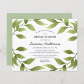 Fête des mariées Watercolor Willow Feuilles Wreath (Devant / Derrière)