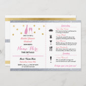 Fête des mariées Week-end Champagne Invitation (Devant / Derrière)